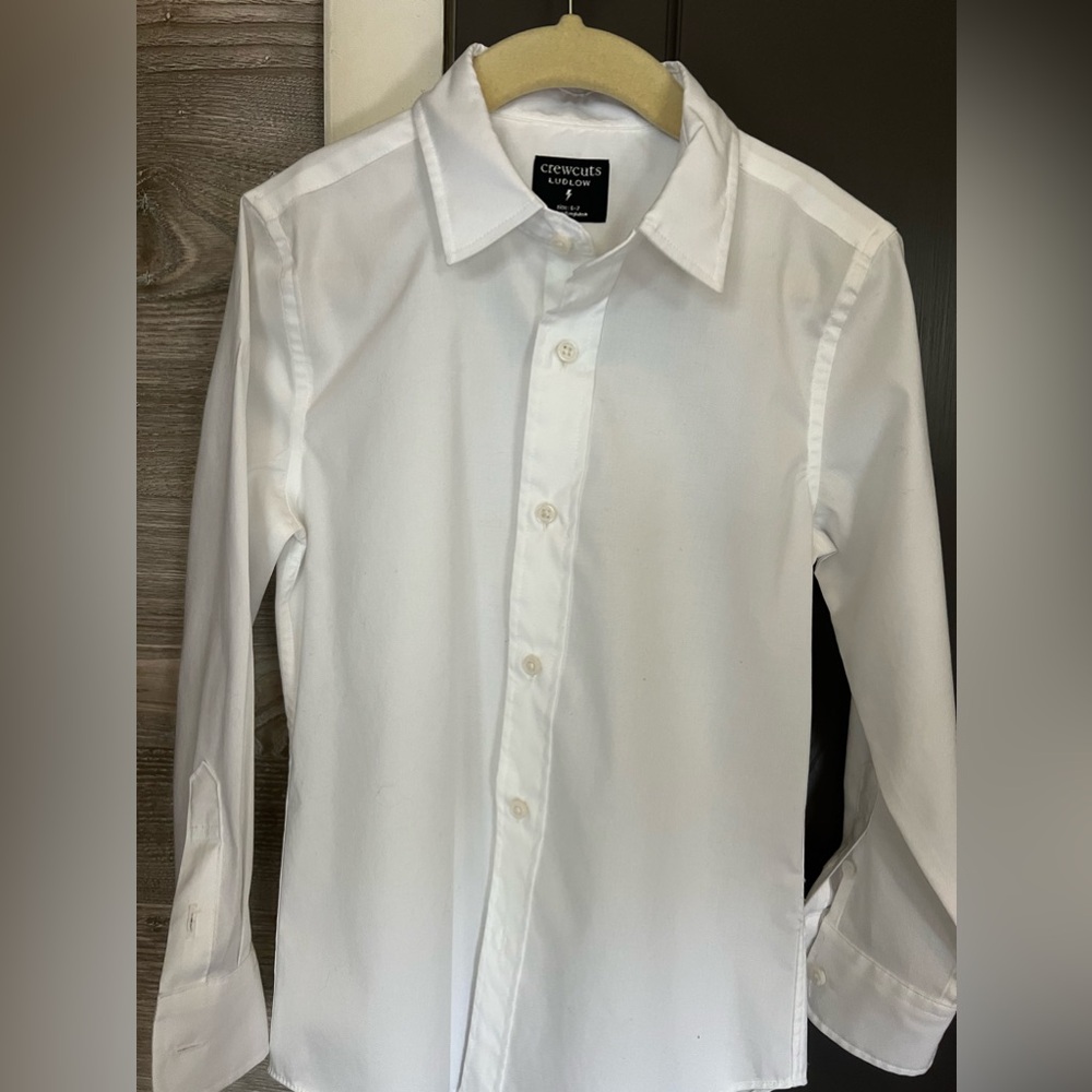 Crewcuts Ludlow Premium fine cotton dress shirt boys size 6-7
